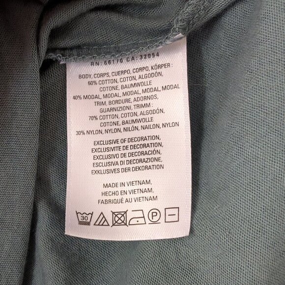 Anthropologie Meadow Rue Open Tie Neck Lace Crochet Large Muted Green - Picture 9 of 11